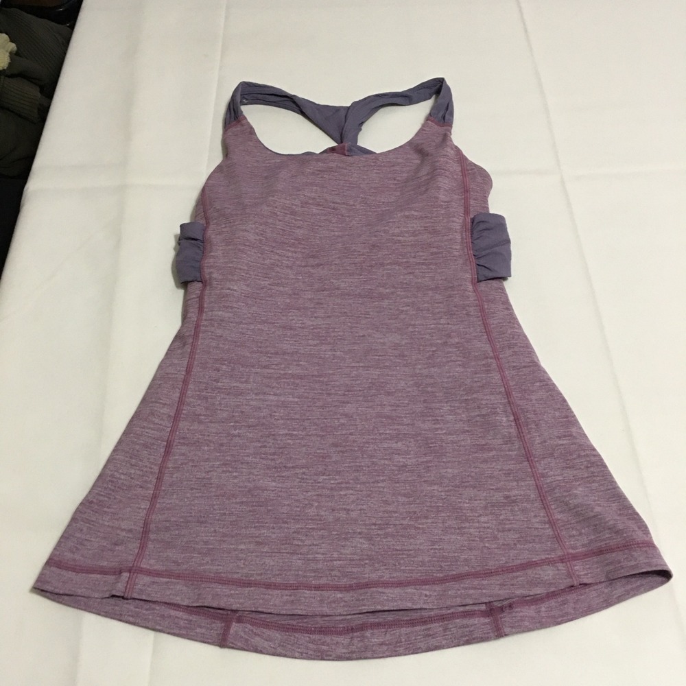 Lululemon Athletica Tank Top Womens 6 Purple Racerback Built-in Bra Activewear